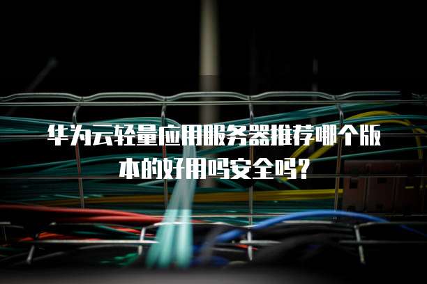 华为云轻量应用服务器推荐哪个版本的好用吗安全吗？