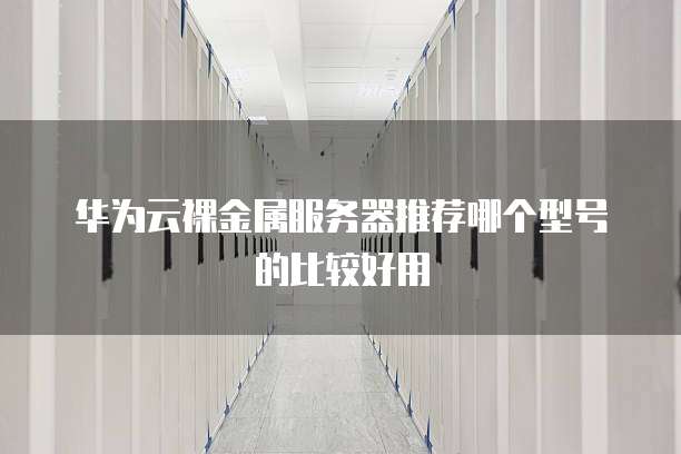 华为云裸金属服务器推荐哪个型号的比较好用