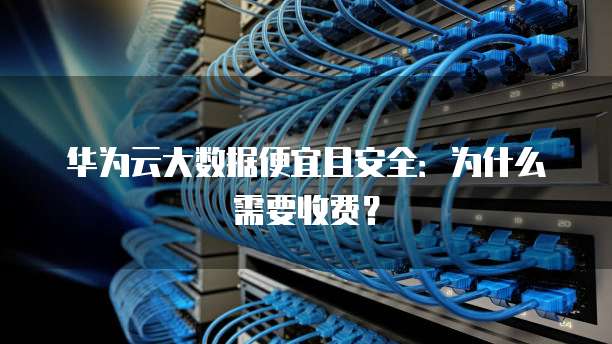 华为云大数据便宜且安全:为什么需要收费?