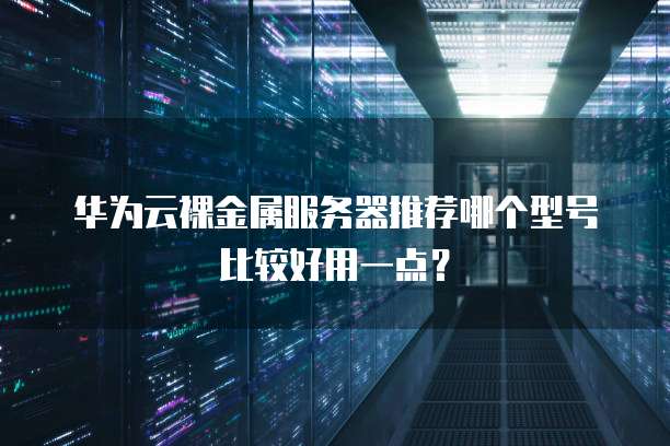 华为云裸金属服务器推荐哪个型号比较好用一点?