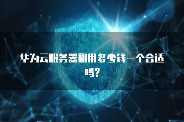 华为云服务器租用多少钱一个合适吗?