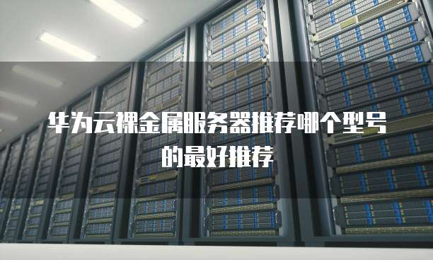 华为云裸金属服务器推荐哪个型号的最好推荐