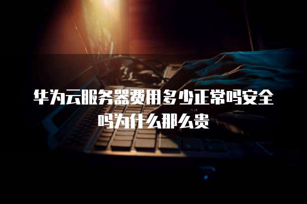 华为云服务器费用多少正常吗安全吗为什么那么贵