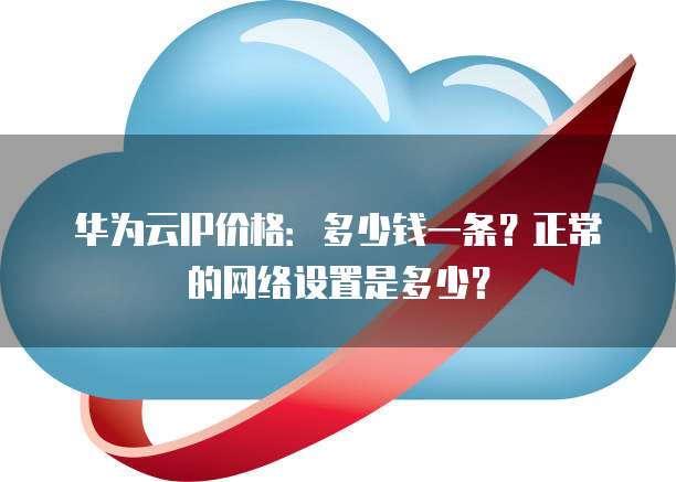 华为云IP价格:多少钱一条?正常的网络设置是多少?