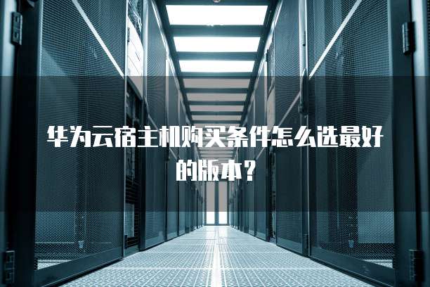 华为云宿主机购买条件怎么选最好的版本？