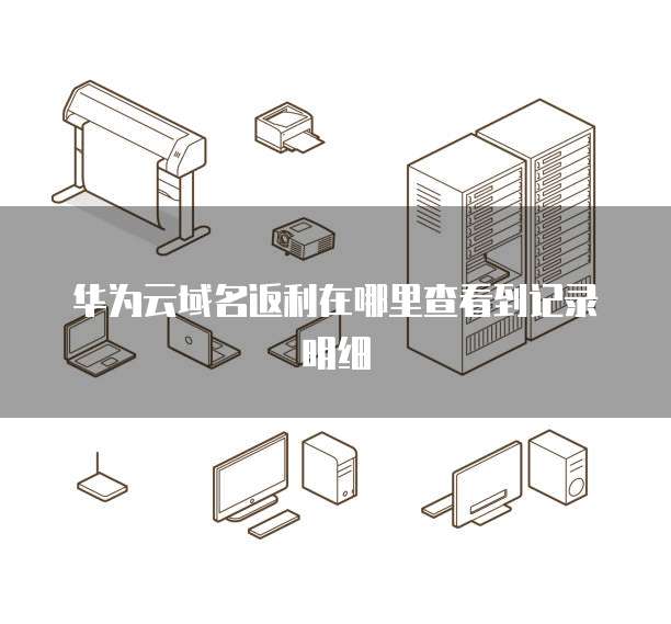 华为云域名返利在哪里查看到记录明细