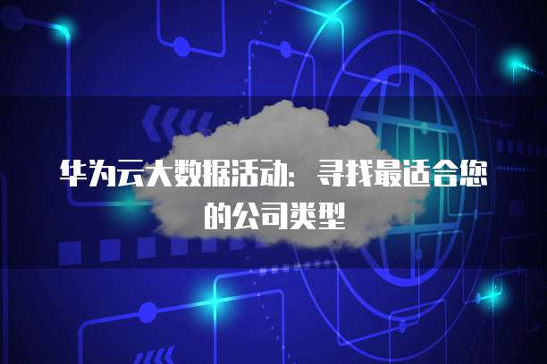 华为云大数据活动：寻找最适合您的公司类型