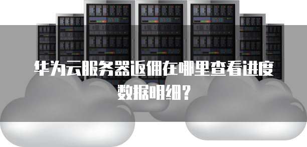 华为云服务器返佣在哪里查看进度数据明细?