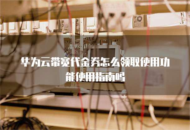 华为云带宽代金券怎么领取使用功能使用指南吗