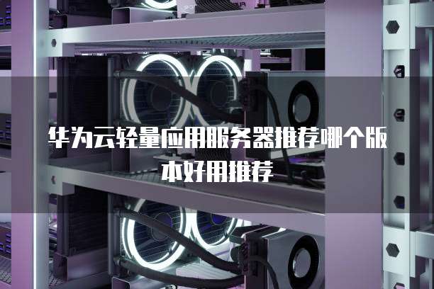 华为云轻量应用服务器推荐哪个版本好用推荐