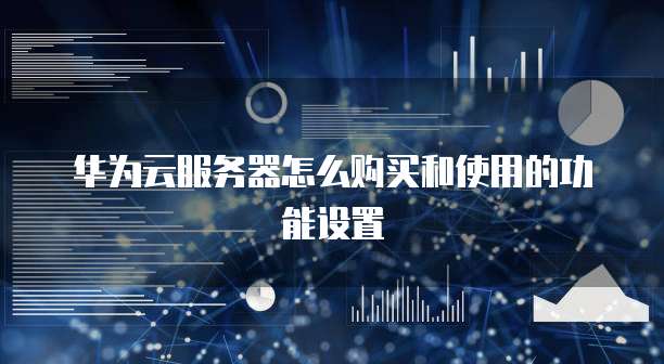 华为云服务器怎么购买和使用的功能设置
