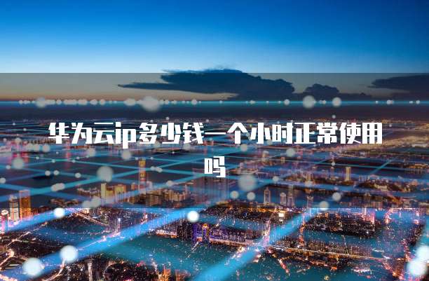 华为云ip多少钱一个小时正常使用吗