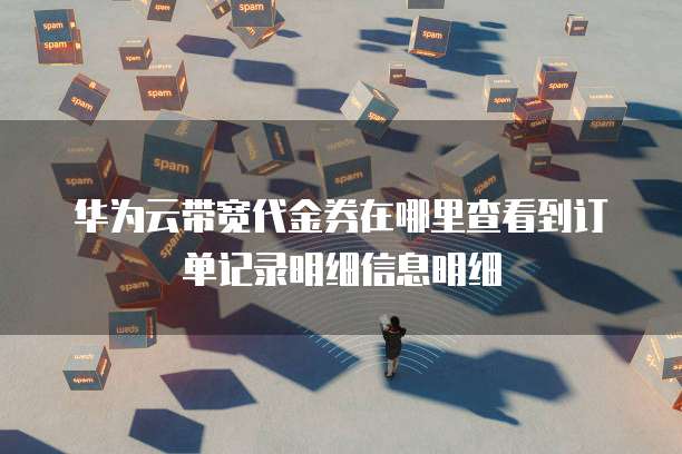 华为云带宽代金券在哪里查看到订单记录明细信息明细