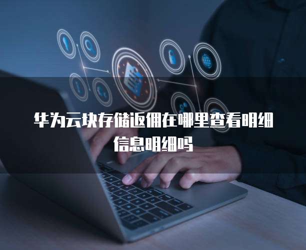 华为云块存储返佣在哪里查看明细信息明细吗