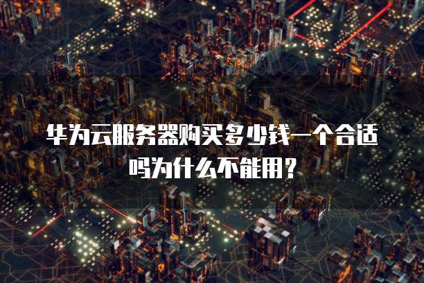 华为云服务器购买多少钱一个合适吗为什么不能用?