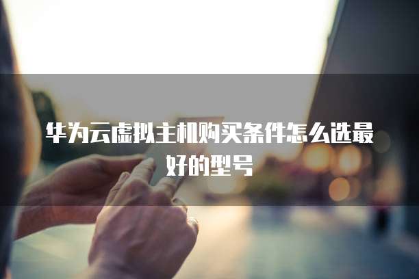 华为云虚拟主机购买条件怎么选最好的型号