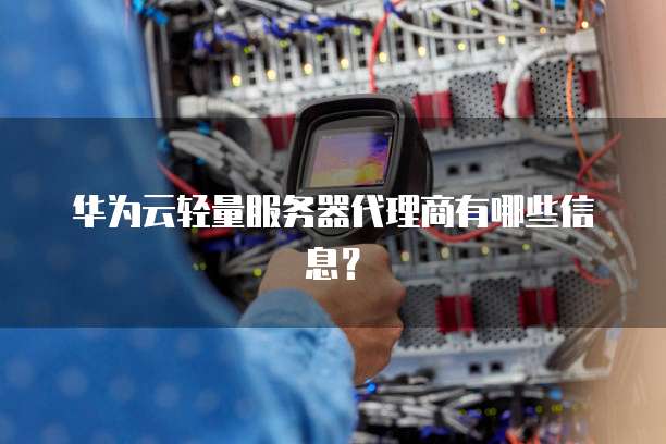 华为云轻量服务器代理商有哪些信息？