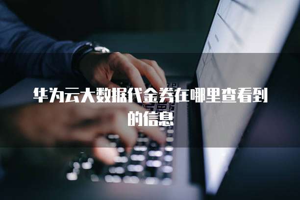 华为云大数据代金券在哪里查看到的信息