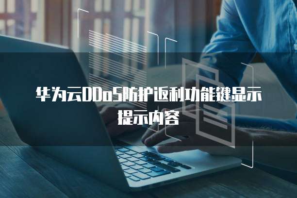 华为云DDoS防护返利功能键显示提示内容