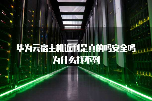 华为云宿主机返利是真的吗安全吗为什么找不到