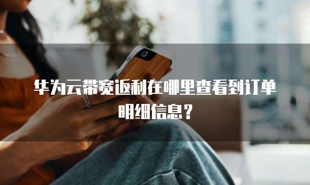 华为云带宽返利在哪里查看到订单明细信息？
