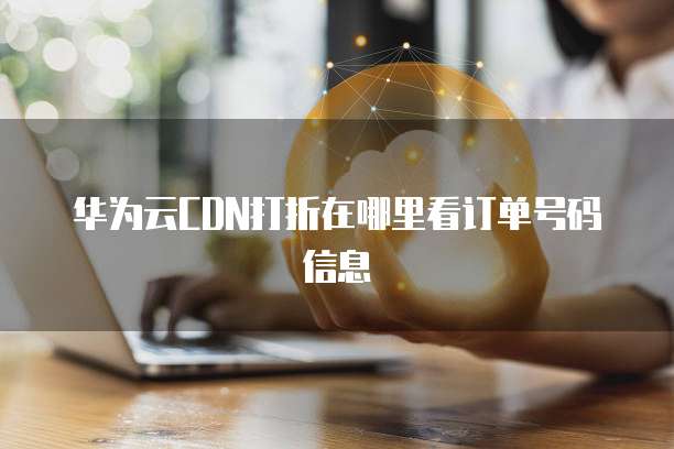华为云CDN打折在哪里看订单号码信息