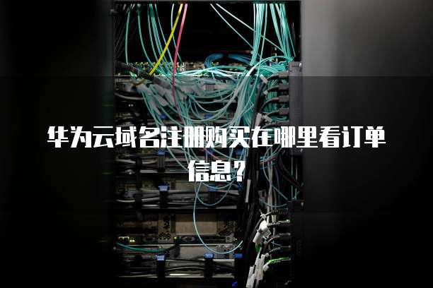 华为云域名注册购买在哪里看订单信息?