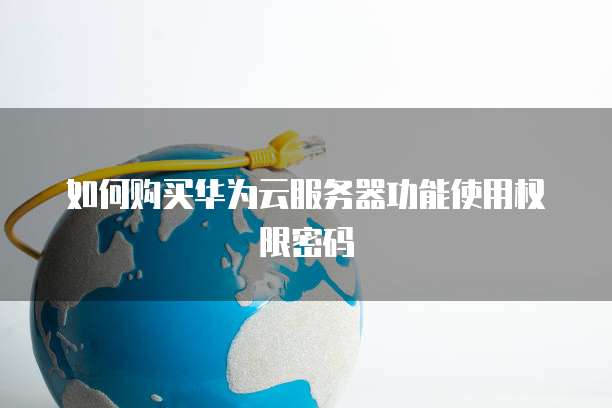 如何购买华为云服务器功能使用权限密码