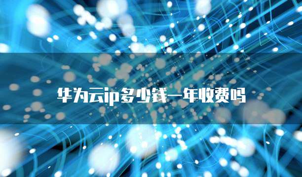 华为云ip多少钱一年收费吗
