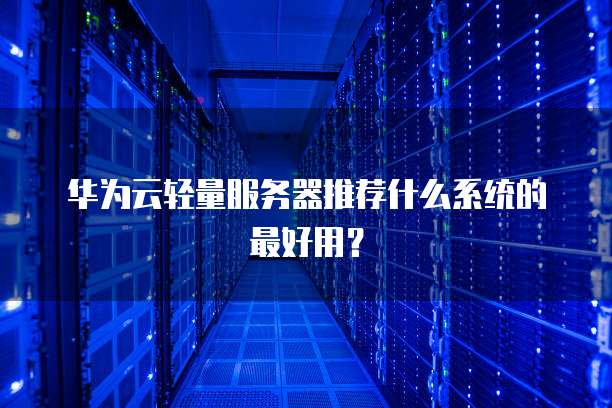 华为云轻量服务器推荐什么系统的最好用?