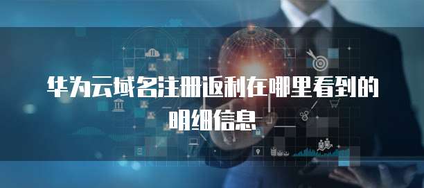 华为云域名注册返利在哪里看到的明细信息