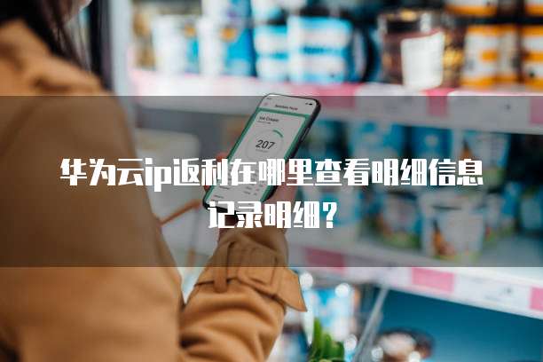 华为云ip返利在哪里查看明细信息记录明细?