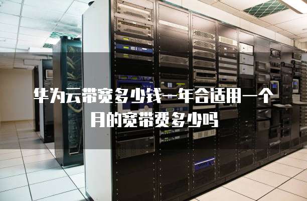 华为云带宽多少钱一年合适用一个月的宽带费多少吗