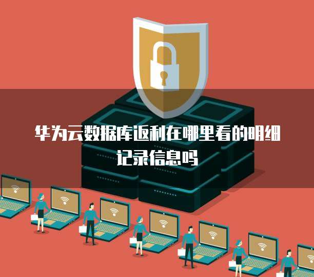 华为云数据库返利在哪里看的明细记录信息吗