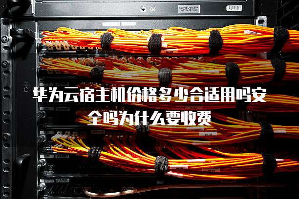 华为云宿主机价格多少合适用吗安全吗为什么要收费