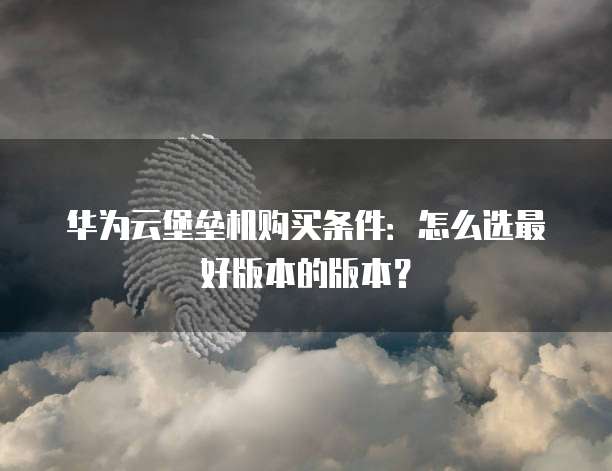 华为云堡垒机购买条件：怎么选最好版本的版本？
