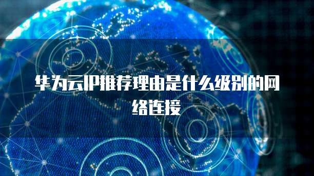 华为云IP推荐理由是什么级别的网络连接