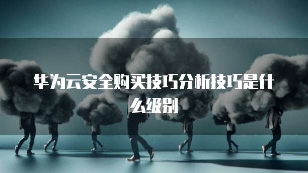 华为云安全购买技巧分析技巧是什么级别