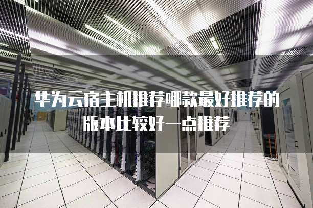 华为云宿主机推荐哪款最好推荐的版本比较好一点推荐