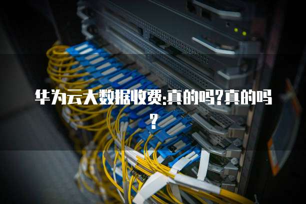 华为云大数据收费:真的吗?真的吗?