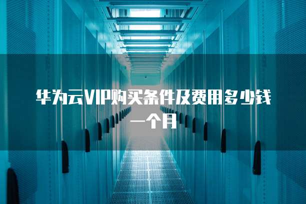 华为云VIP购买条件及费用多少钱一个月
