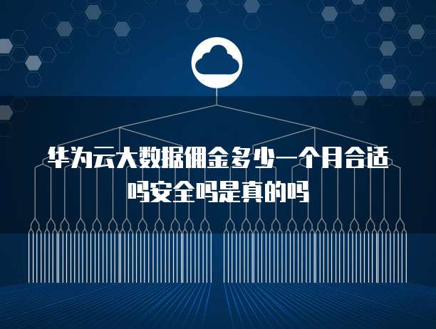 华为云大数据佣金多少一个月合适吗安全吗是真的吗