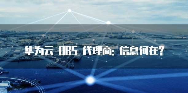 华为云 OBS 代理商: 信息何在?
