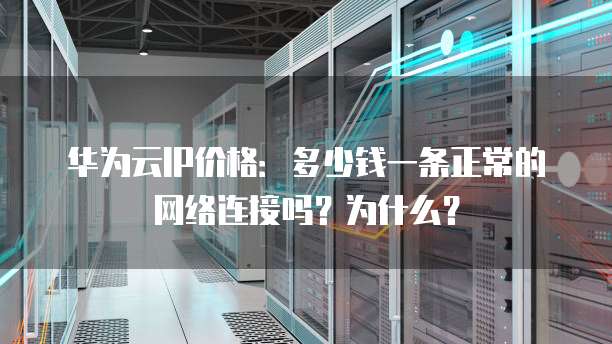 华为云IP价格：多少钱一条正常的网络连接吗？为什么？