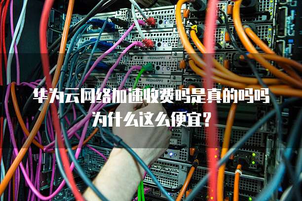 华为云网络加速收费吗是真的吗吗为什么这么便宜?