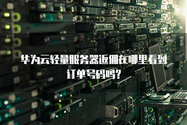 华为云轻量服务器返佣在哪里看到订单号码吗？