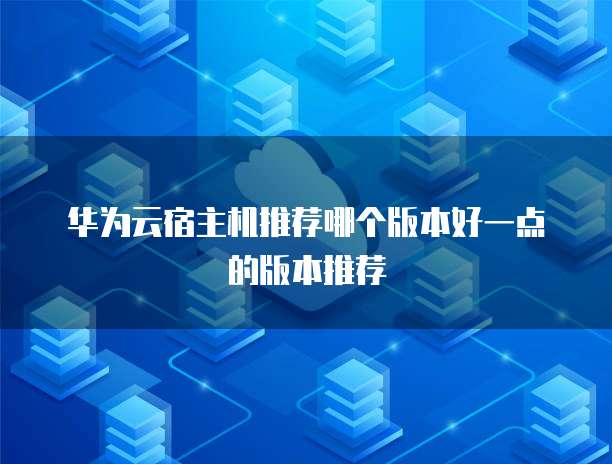华为云宿主机推荐哪个版本好一点的版本推荐