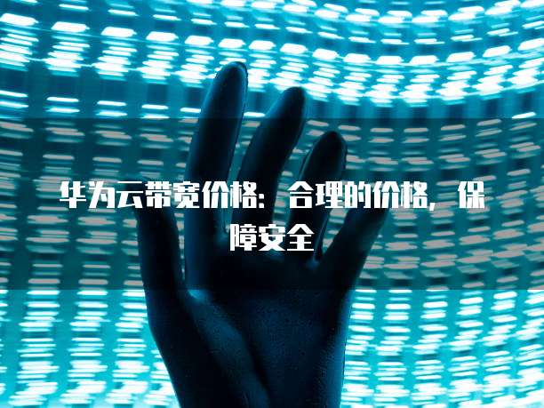 华为云带宽价格:合理的价格,保障安全