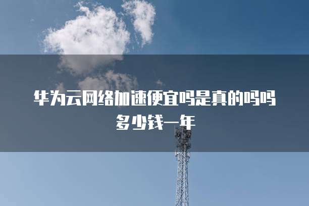 华为云网络加速便宜吗是真的吗吗多少钱一年