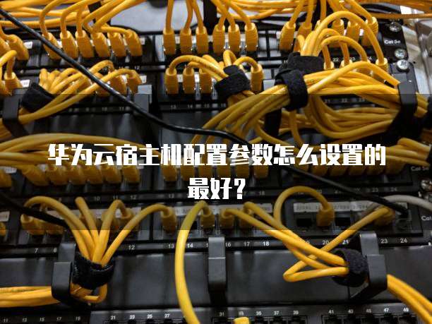 华为云宿主机配置参数怎么设置的最好?